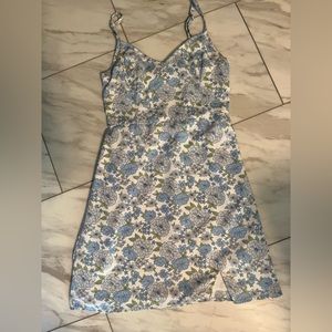 Blue floral dress